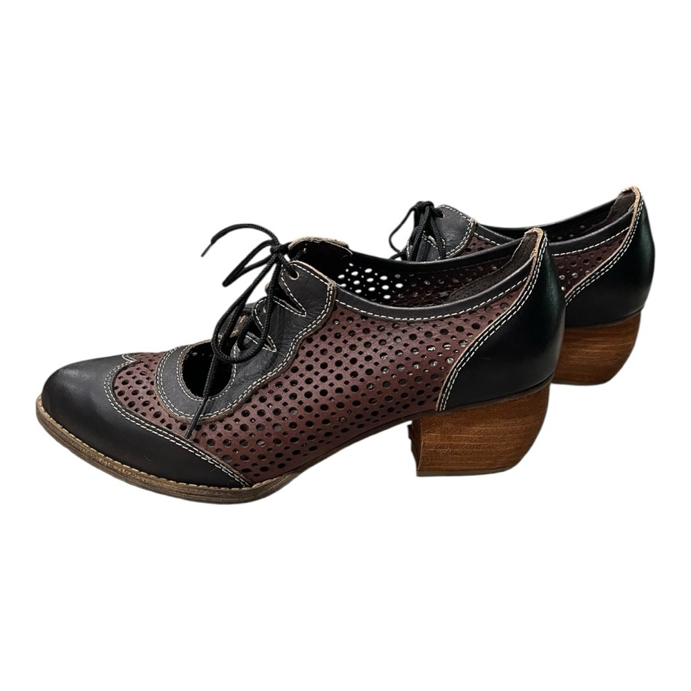 L’Artiste by Spring Step “Gabriel” Leather Oxford Heels – Size 9 Whimsigoth Boho - Picture 5 of 10